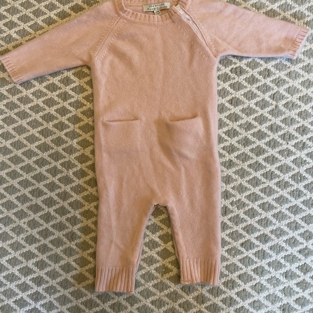 The House In the Clouds Baby Girl Pink Cashmere Jumper